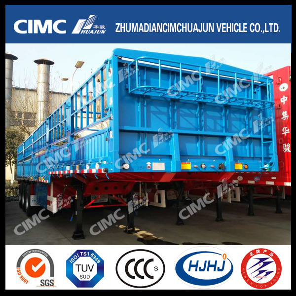 Cimc Huajun 3axle Gooseneck 2-Group-Stake Semi Trailer 