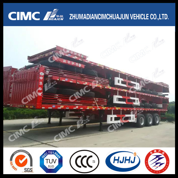 Fine Process Cimc Huajun 3axle Stake Semi Trailer 