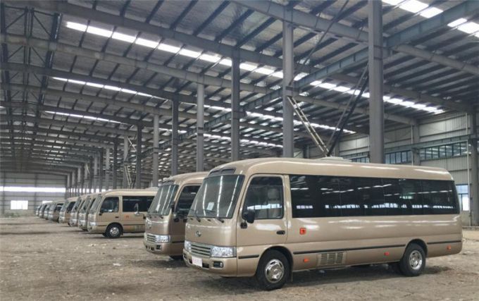 Stock Coaster Bus to Sale with Isuzu Euro 4 Engine 