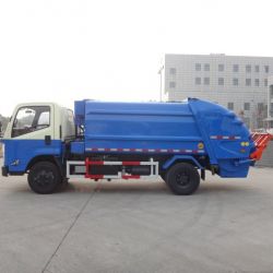 5T Compression Rear Loading Garbage Truck with Stainless Steel Upper Unit