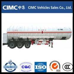 Factory Customized Tri Axle 56m3 LNG Tank with Trailer