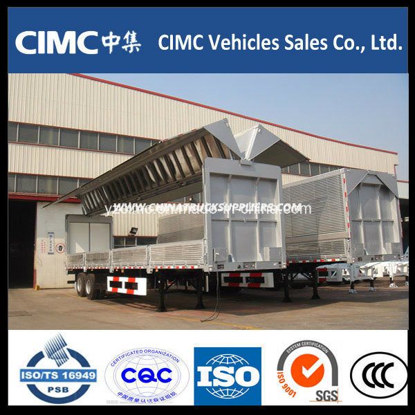 Cimc 3 Axle Wing Opening Box Semi Trailer for Sale 