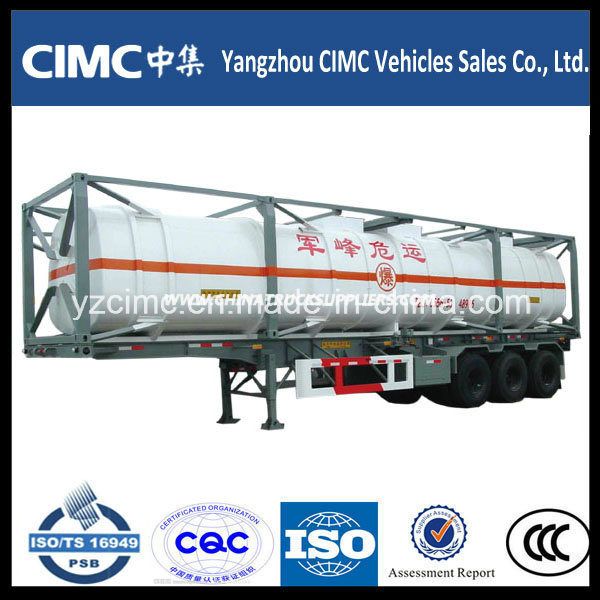 Cimc LNG Tank Container with Semi Trailer Chassis 