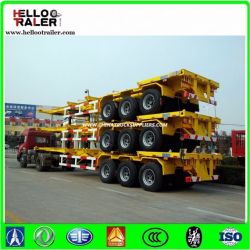 48FT 3 Axle Gooseneck Skeleton Trailer Container Semi Trailer