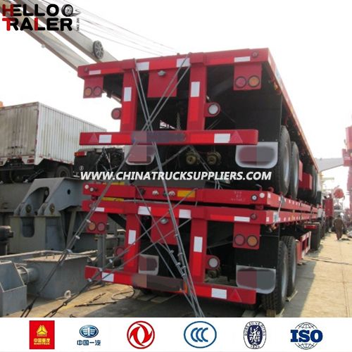 China 40FT Flat Bed Trailer for Sale to Africa 