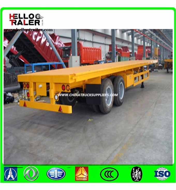 2 Axle 20FT Container Platform Truck Trailer for Sale 