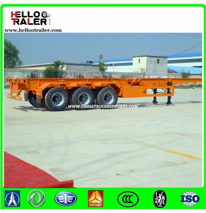 Manufacture 20FT 40FT 3 Axle Skeletal Container Chasis Semi Trailer 