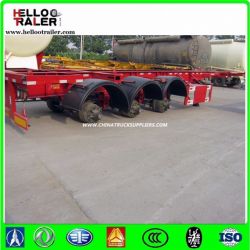 Chinese 45FT 3 Axles Skeleton Trailer Flatbed Semi Trailer