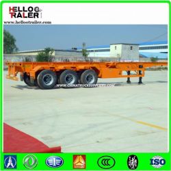 3 Axle 40ton 40FT Container Skeleton Utility Truck Trailer