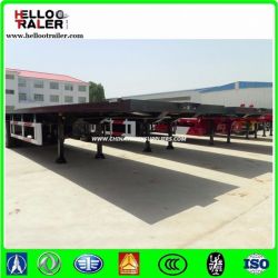 3 Axle 40FT Container Flatbed Semi Trailer for Sale