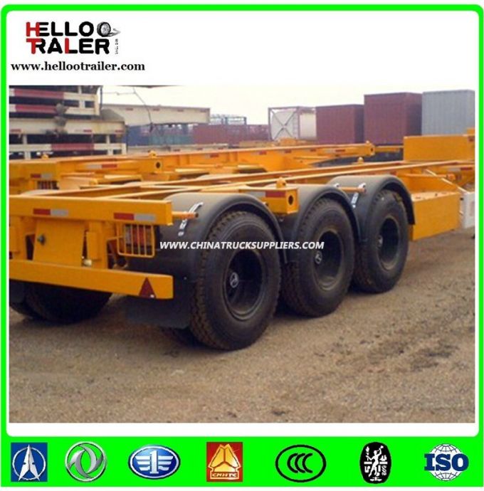 40feet 60t Container Skeleton Chassis Semi Trailer 