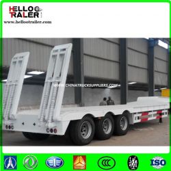 60ton Excavator Transport 3 Axle Low Bed Semi Trailer