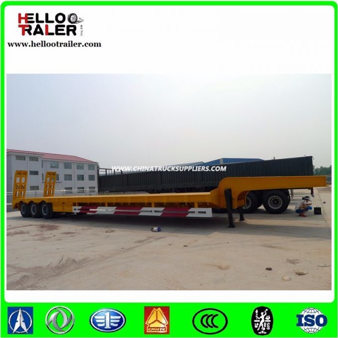 Tri Axle 60 Ton Lowbed Semi Trailer Made in China 