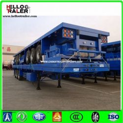 Tri-Axle Container Transport Faltbed Trailer Price