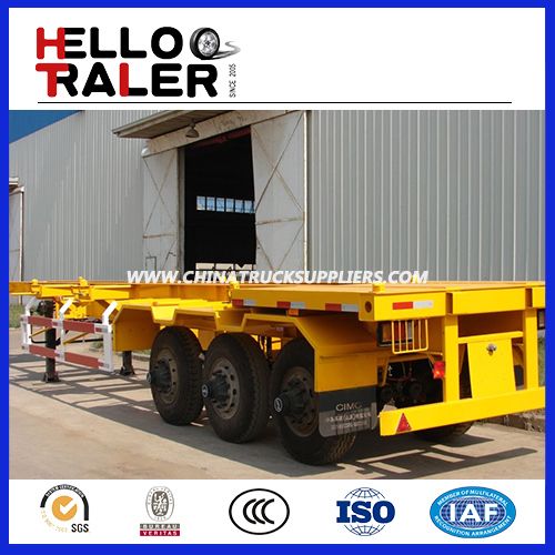 New Tri-Axle 40FT Skeleton Trailer with Container Locks 