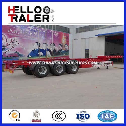 2016 New 40FT Tri Axles Skeleton Container Trailer for Sale 