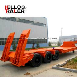 3 Axles Excavator Transport Goose Neck Low Boy Semi Trailer