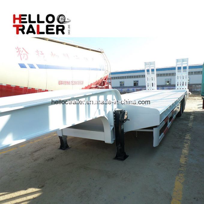 China Factory 60 Ton 3 Axle BPW Axle Low Bed Semi Trailer for Sale 