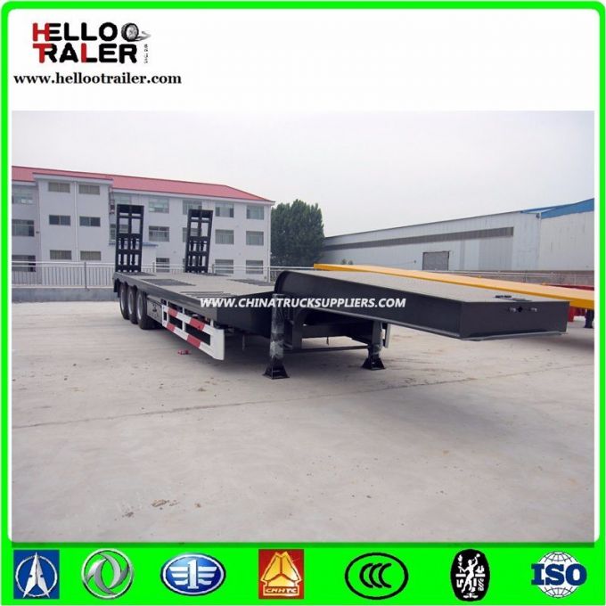 Heavy Duty Tri Axle 50 Ton Lowbed Trailer 