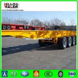 Heavy Duty 20FT 40FT 3 Axle Container Flatbed Semi Trailer Chiassis