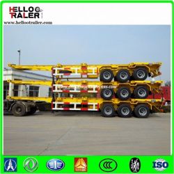 40FT Skeleton Container Trailer Chassis with 13 Tons Capacity Axle