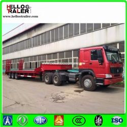 Construction Machinery Tri-Axle 60 Ton Low Transport Trailer