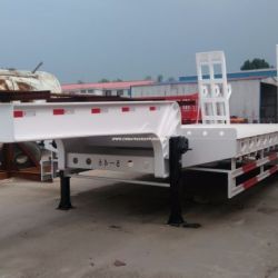 3 Axles 60 Ton Heavy Loading Low Bed Semi Trailer Low Bed Truck Trailer