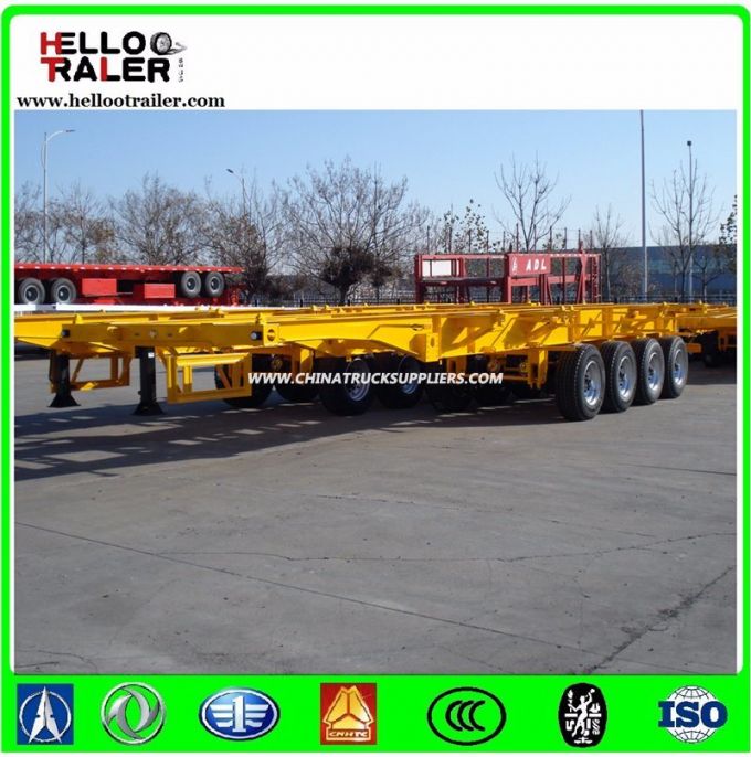 40FT Skeleton Trailer / Cargo Flatbed Container Semi Trailer 