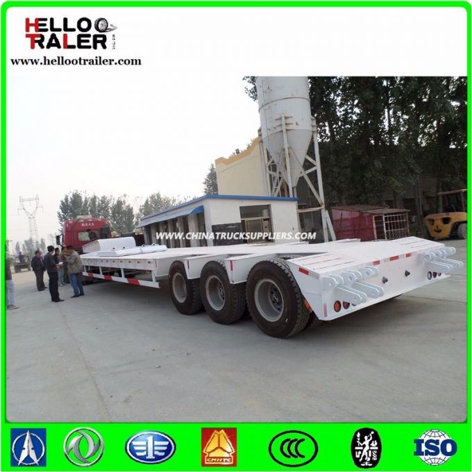 3 Axle Low Bed Semi Trailer 60-100t Heavy Low Bed Semi Trailer 