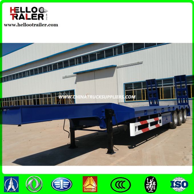 Tri Axle 60ton Low Bed Semi Trailer 