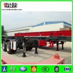 2 Axles 20FT 40FT Frame Skeleton Container Semi Trailer Chassis