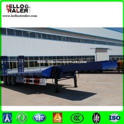 Low Price 3 Axle 60 Tons Low Bed Semi Trailer