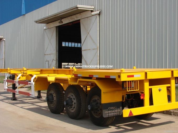 3 Axles Skeleton Chassis Truck Semi Trailer 40FT Container Semi Trailer for Sale 