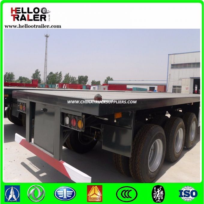 Chinese 2 Axles Flatbed Semi Trailer 20FT Container Semi Trailer 