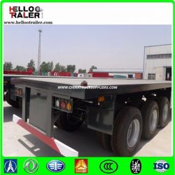 Chinese 2 Axles Flatbed Semi Trailer 20FT Container Semi Trailer