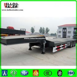 China Trailer Manufacturer with Sinotruk Tractor Low Boy Trailer