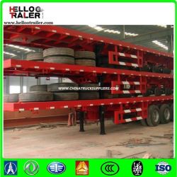 40 Foot 3 Axle Container Loading Flatbed Trailers