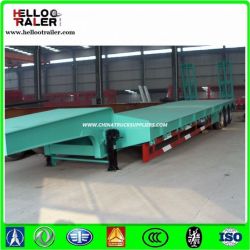 3 Axle 60ton Low Bed Excavator Transport Trailer