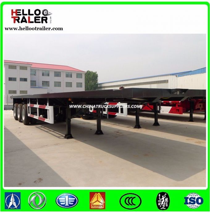 3 Axle 20FT/40FT Flatbed Container Trailer Price Images 1