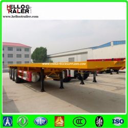 3 Axles 40FT 60ton Flatbed Container Truck Trailer