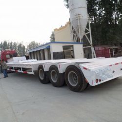 China 60t Lowbed Semi Trailer Tri-Axle Low Bed Truck Trailer