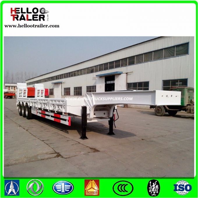 3 Axle 60ton Load Capacity Low Bed Semi Trailer 