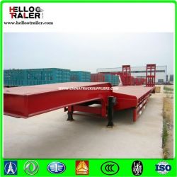 Heavy Machine Transportation 3 Axles Hydraulic Low Bed Trailer