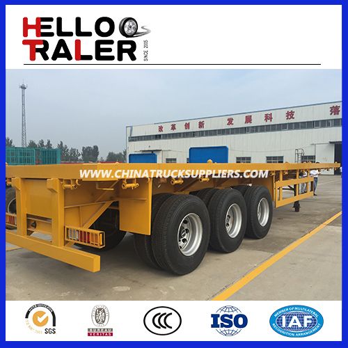 2016 New Hot Sale Tri-Axle Semi Trailer with 12 Wheels 