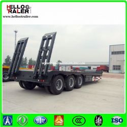 China Low Bed Semi Trailer 60 Ton Lowboy Truck Trailer