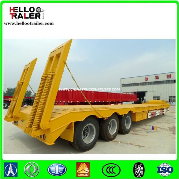 Heavy Duty Truck Trailer Widely Used 60-120tons Low Bed Trailer 