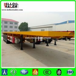 3 Axles 40FT Container Flat Bed Semi Trailer