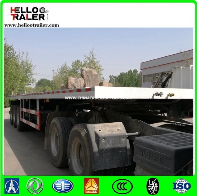 Tri-Axle 40 Foot Flatbed Truck Trailer 