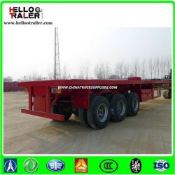 Heavy Duty Steel 40FT Tri Axle Extendable Flatbed Trailer for Equipment