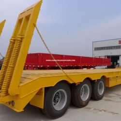 Tri Axle Hydraulic Extendable Low Bed Semi Trailer for Sale